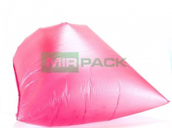 Мешки для мусора с завязками 60 литров, 18 мкм, 10 шт. ПНД, красные, VIP - Вид 3