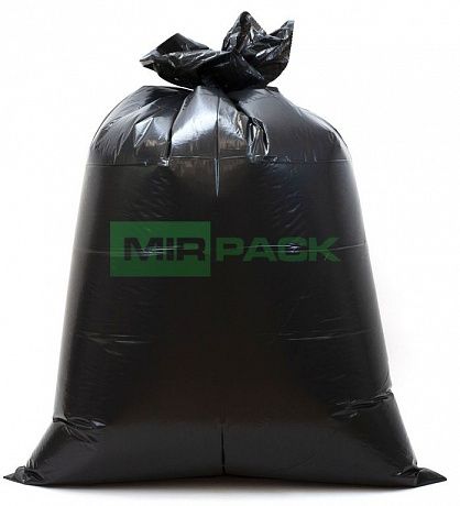 Мешки для мусора 240 л, 45 мкм, ПВД, в рулоне 10 штук, черные, 93x130 см, Премиум, Усиленные - 2 слоя - Вид 2